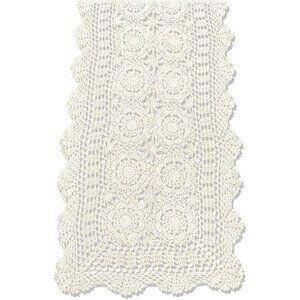 Cotton Handmade Crochet Lace Table Runner Rectangle Coffee Table Dresser Decor